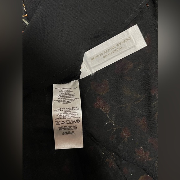 LOFT Shimmery Floral Tiered Dress SMALL - Picture 16 of 16